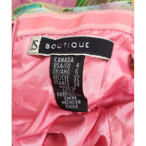 JS Boutique Y2K 2000s Ruched Chiffon-esque Maxi Dress Multicolor Size 4 - Picture 4 of 8